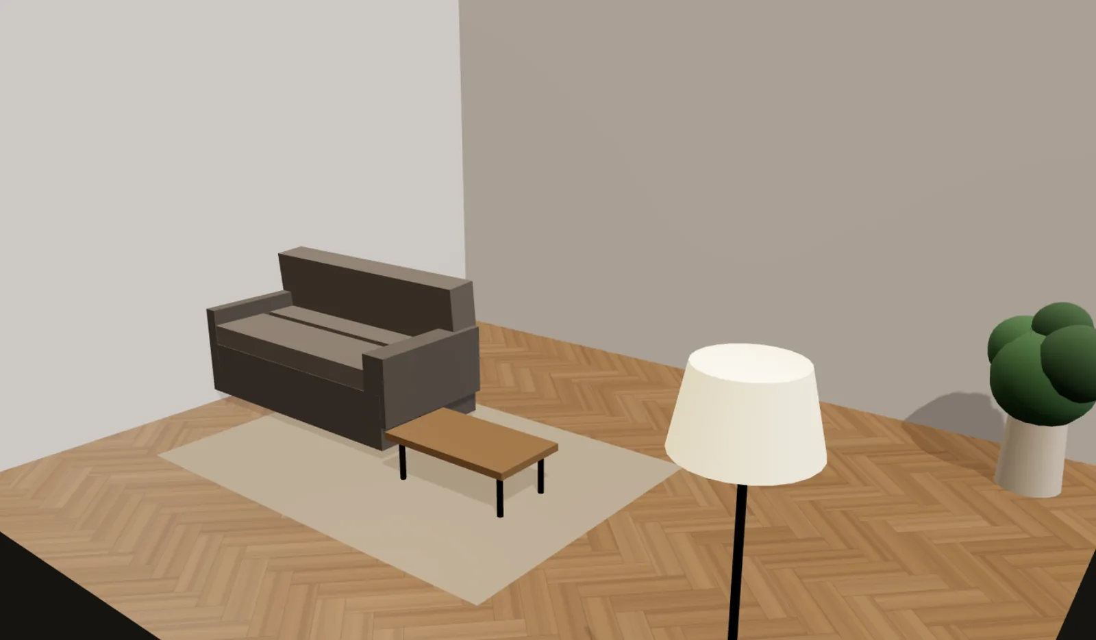3D tile visualizer: Living room
